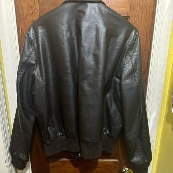 Vintage San Diego Leather Aviator Leather Jacket Size 46 - Picture 2 of 3